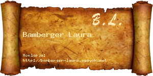 Bamberger Laura névjegykártya