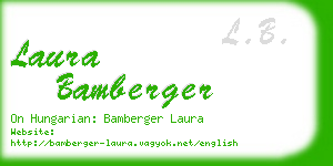 laura bamberger business card